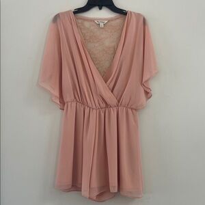 Miss Selfridge Pink Lace Jumpsuit